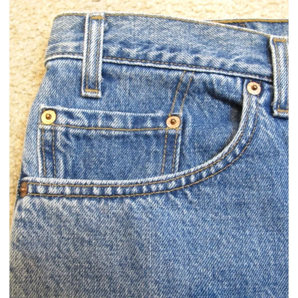 Vtg Levi's 505 Reg Fit Straight Leg Blue Denim Jeans Men's 36x32 Tag (38x32) USA